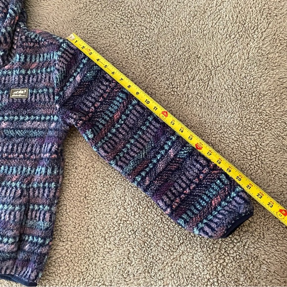 Eddie Bauer Girls Full Zip Fleece Jacket Hood Cozy Large Size 14/16 Purple Blue - Picture 12 of 14